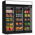 Commercial 3 Door Glass Display Freezer 1090L Net 1563L Gross -18 to -22°C Frost Free - FF888TOP