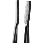 9" Catering Flat Buffet Tongs Black Polycarbonate - FLATTONG9