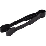 12" Catering Flat Buffet Tongs Black Polycarbonate - FLATTONG12
