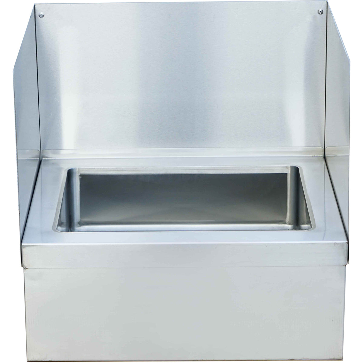 Janitorial Floor Mop Sink with Left & Right & Back Splashes Stainless steel - FMS2424LRS