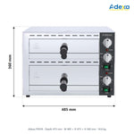Commercial Double Deck Pizza Oven for 12" Pizzas 2.26kW 230V - FP03A