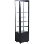 Commercial Upright Display Refrigerator 280 Litres Single Glass Door 5 Shelves Ventilated Cooling 515x486x1902mm - FT280L