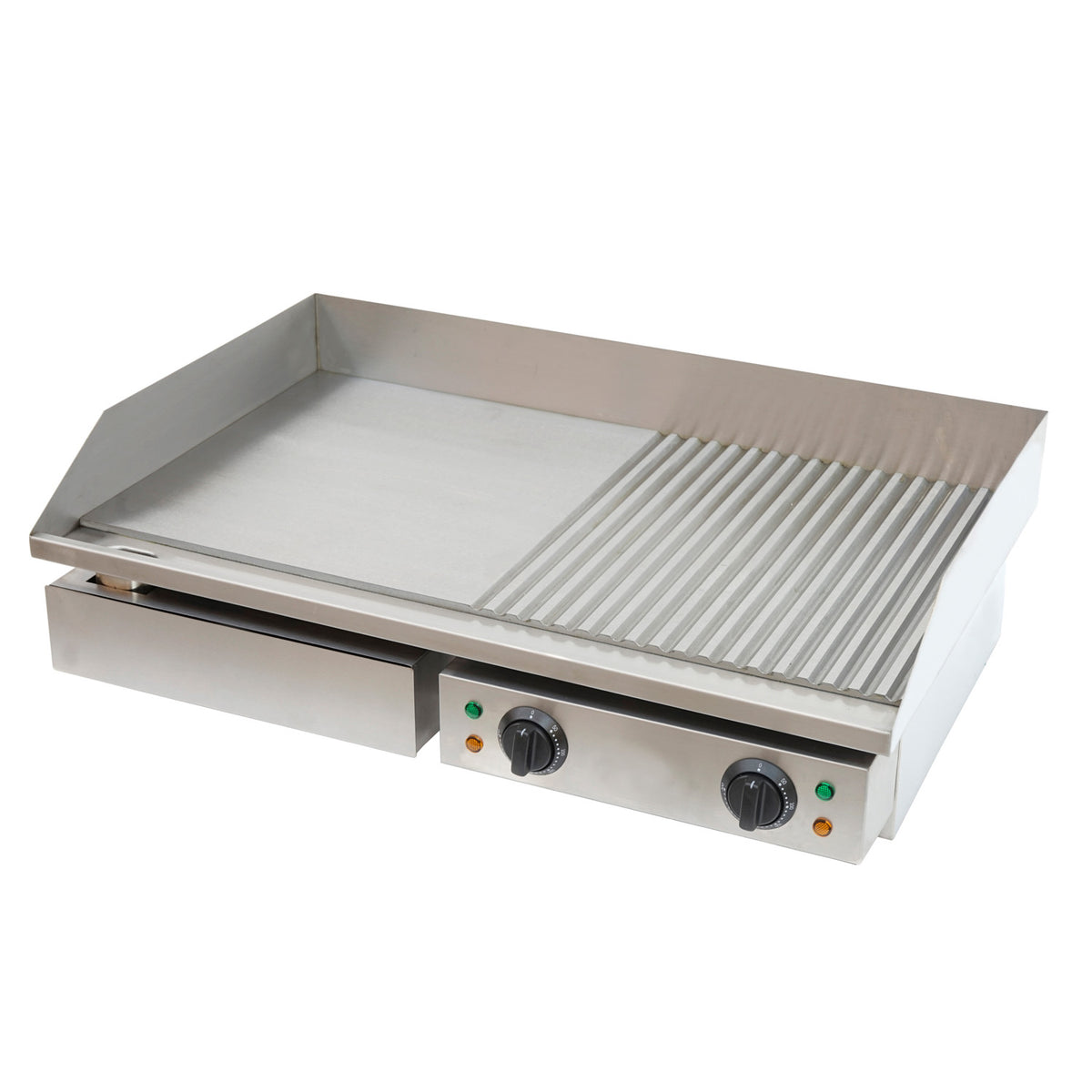 Commercial Griddle Smooth/Ribbed 730x500x230mm 4.4kW Electric - FT822