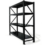 Long Span Warehouse Racking 1500x500x2000mm 4 Shelves Black - FUJI408BLACK