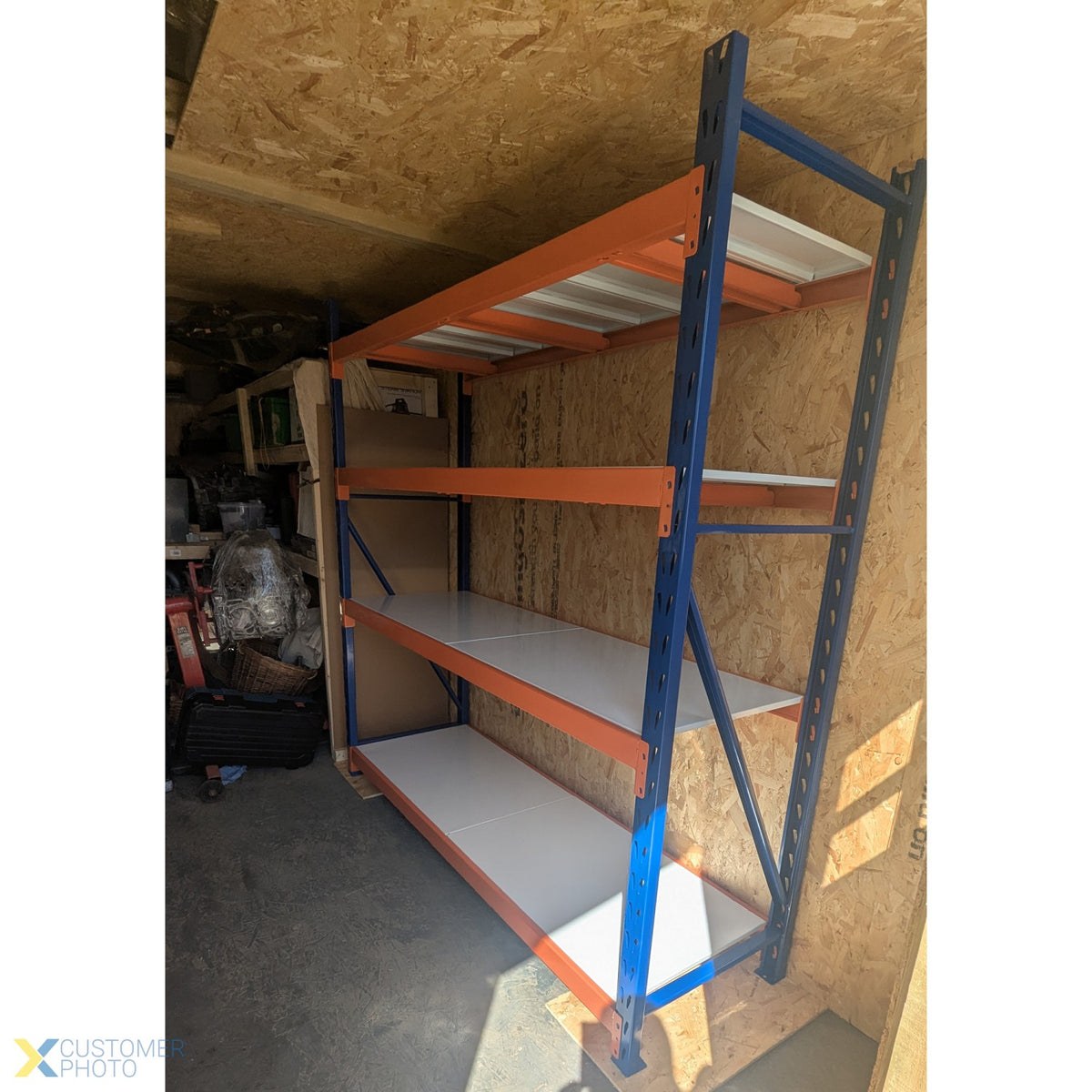 Long Span Warehouse Racking 2000x900x2400mm 4 Shelves 600kg Capacity - FUJI430
