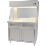 Commercial Electric Chip Scuttle & Warming Station with Cupboard 1000x700x1500mm - FW1000