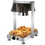 Commercial Buffet Food Warmer with Gantry 1x GN1/1 Heated Base & 1 Infrared Heat Lamp 500W - FYT511