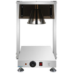Commercial Buffet Food Warmer with Gantry 1x GN1/1 Heated Base & 1 Infrared Heat Lamp 500W - FYT511