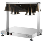 Commercial Buffet Food Warmer with Gantry 2x GN1/1 Heated Base & 2 Infrared Heat Lamps 1kW - FYT512