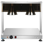 Commercial Buffet Food Warmer with Gantry 2x GN1/1 Heated Base & 2 Infrared Heat Lamps 1kW - FYT512
