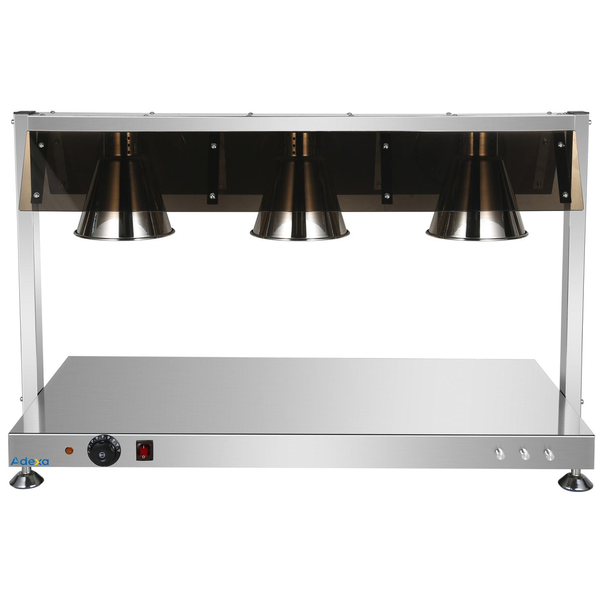 Commercial Buffet Food Warmer with Gantry 3x GN1/1 Heated Base & 3 Infrared Heat Lamps 1.5kW - FYT513