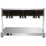 Commercial Buffet Food Warmer with Gantry 3x GN1/1 Heated Base & 3 Infrared Heat Lamps 1.5kW - FYT513