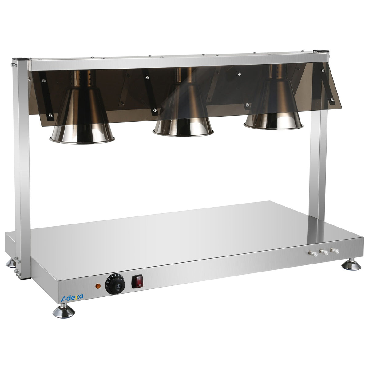 Commercial Buffet Food Warmer with Gantry 3x GN1/1 Heated Base & 3 Infrared Heat Lamps 1.5kW - FYT513