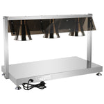 Commercial Buffet Food Warmer with Gantry 3x GN1/1 Heated Base & 3 Infrared Heat Lamps 1.5kW - FYT513