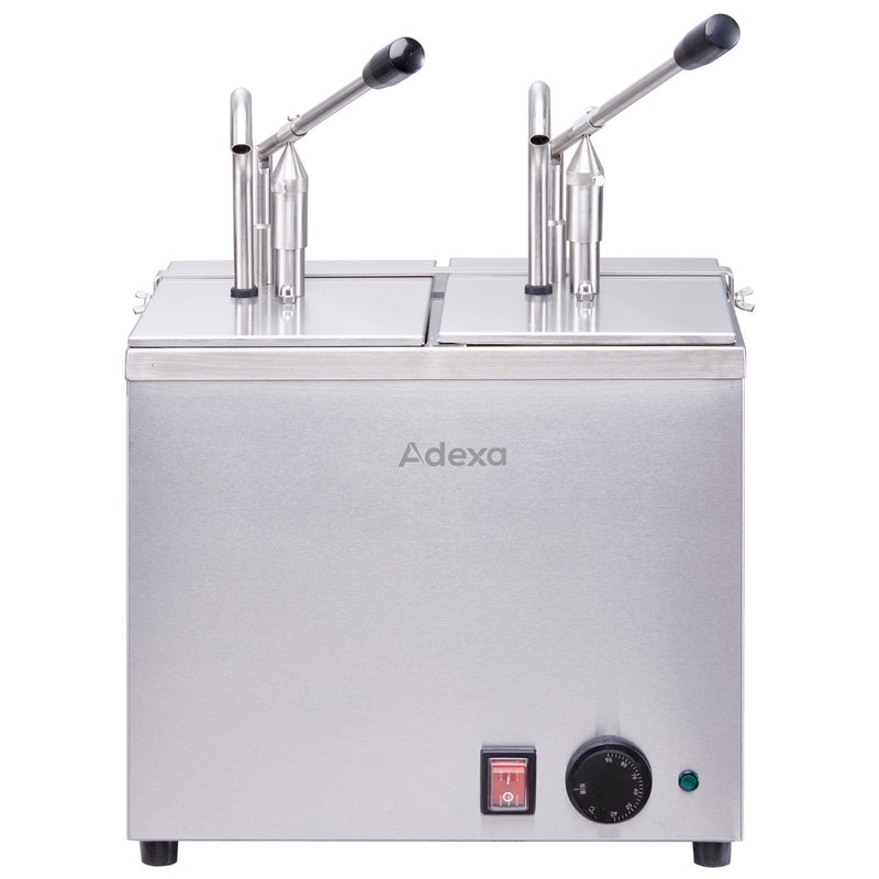 Commercial Heated Sauce Dispenser with 2 Pumps 2x3L 230V - FZJ2032A