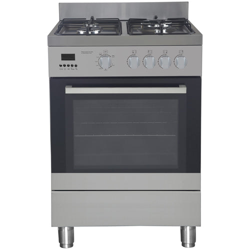 Commercial 4 Burner Stainless Steel Gas Range with Gas Oven 600×600×850mm - G24D084010