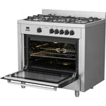 Professional Gas range 5 burners 10kW Gas oven 4.2kW - G36D085010