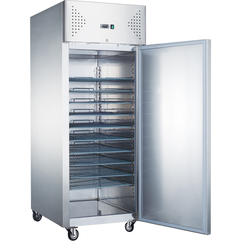 852lt Commercial Ice Cream Freezer Stainless steel Upright cabinet Single door 800x600mm Ventilated cooling - G6080