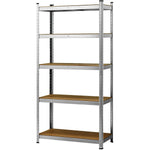 Garage Shelving Unit Medium duty 700x300x1500mm 5 shelves 175 kg/shelf Galvanized steel - G7030