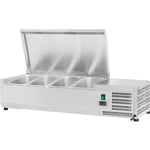 Refrigerated Servery Prep Top 1200mm 4xGN1/3 Depth 380mm Stainless steel lid - GA512