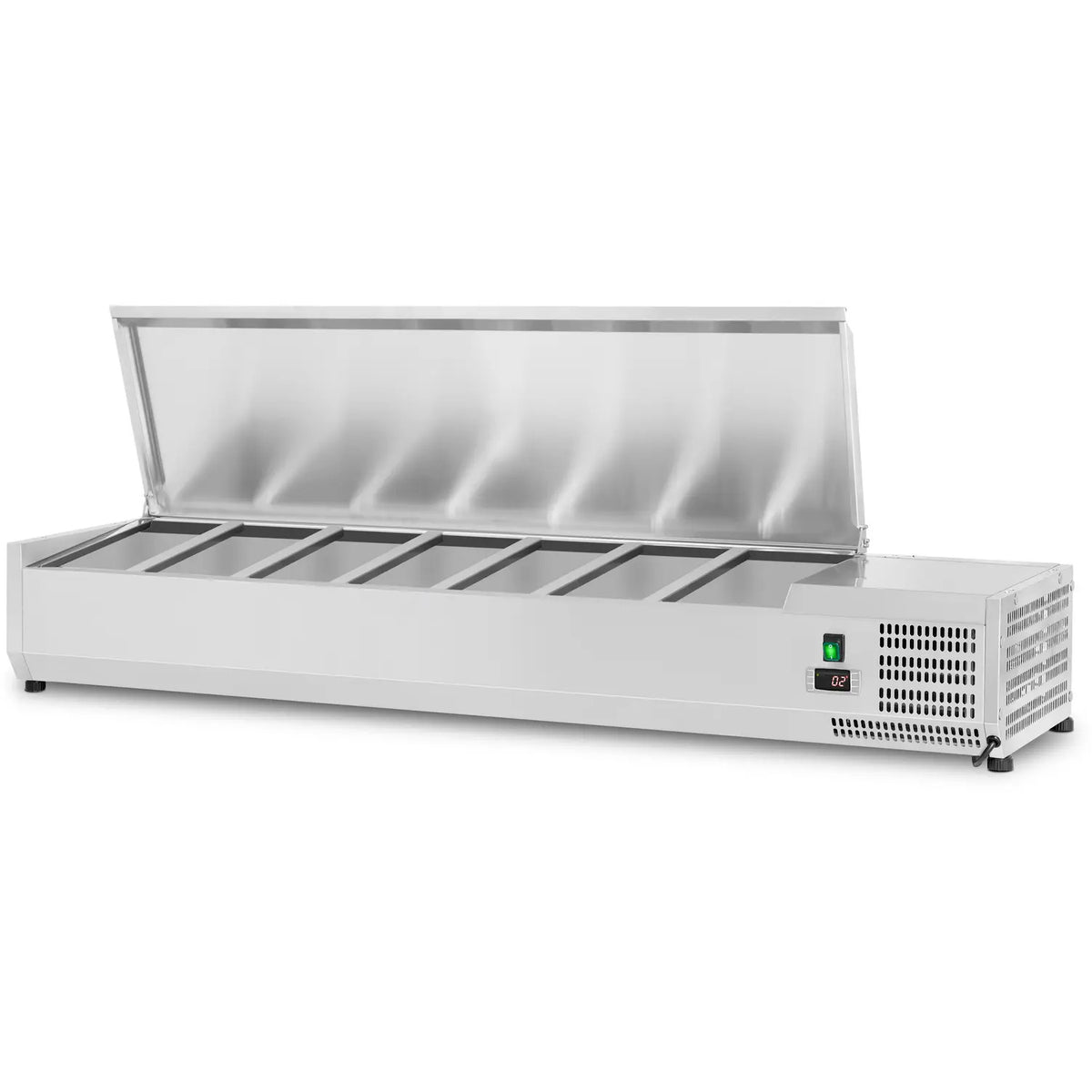 Refrigerated Servery Prep Top 1600mm 7xGN1/3 Stainless steel lid | THVD1600/380 - THVD1600/380