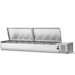 Refrigerated Servery Prep Top 1800mm 8xGN1/3 Depth 380mm Stainless steel lid - GA518