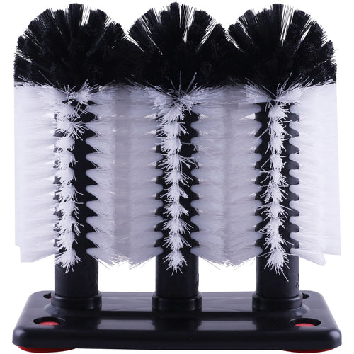 Manual Glass Washer with 3 Nylon Brushes and Suction Base - GBABS