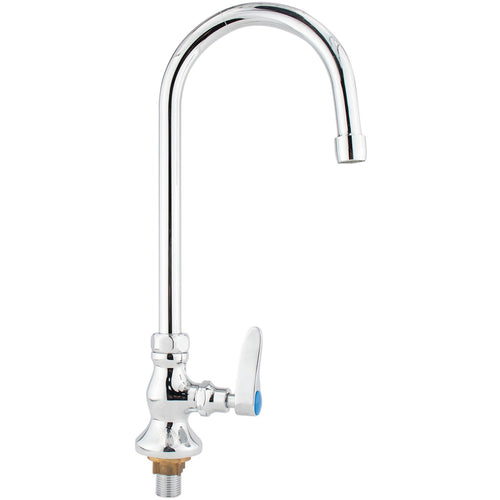 Commercial Single Hole Deck Mount Faucet with 6" Swivel Gooseneck Chrome Plated Brass - GD3603