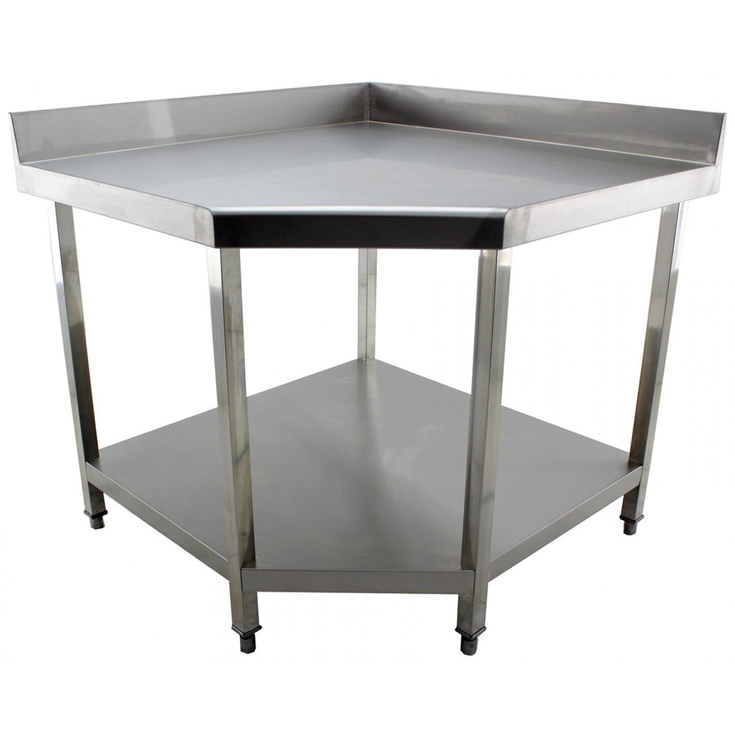 Commercial Work table Corner unit Stainless steel Sides 700mm Upstand - GESR107A