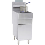 Twin Basket Professional Free standing Fryer Natural gas Single tank 25 litres 35kW - GF120