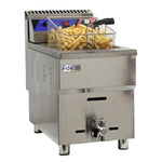 Commercial Single Tank Gas Fryer with Drain Tap - 14L Countertop - GF181