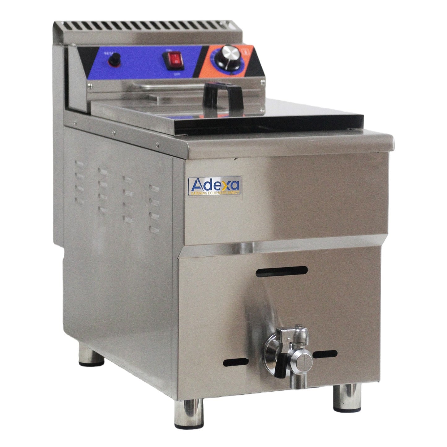 Commercial Single Tank Gas Fryer with Drain Tap - 14L Countertop - GF181
