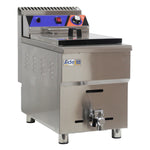 Commercial Single Tank Gas Fryer with Drain Tap - 14L Countertop - GF181