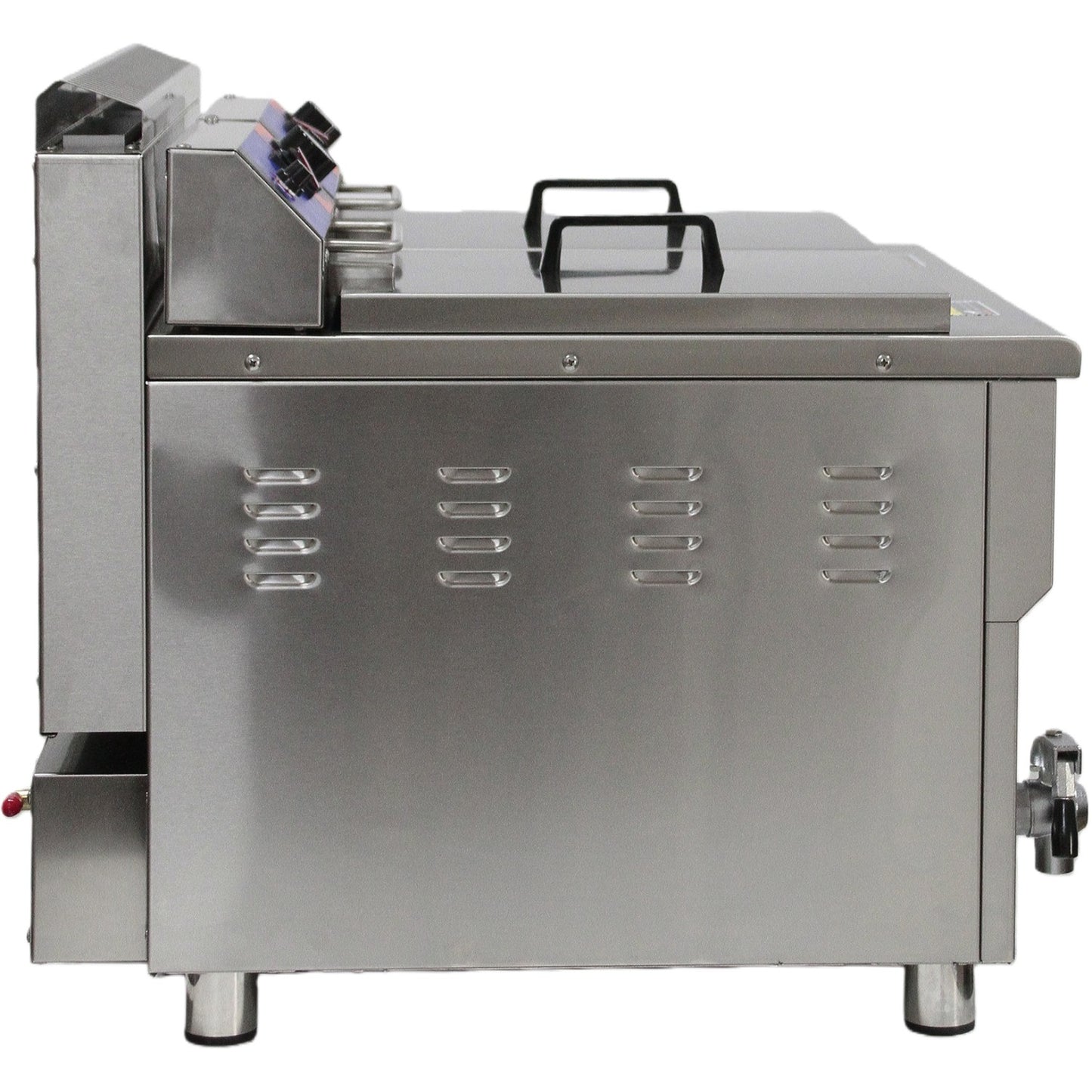 Commercial Double Tank Natural Gas Fryer 17L+17L with Dual Drain Taps Countertop - GF182