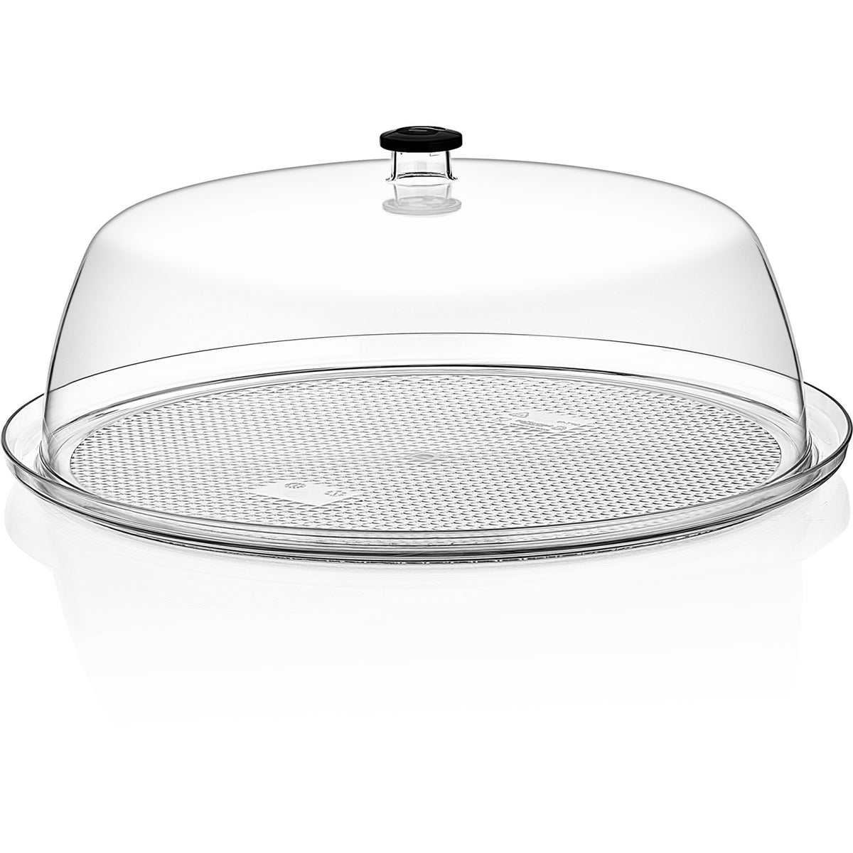Polycarbonate Gastronorm Tray with Dome Cover Round Ø350mm Depth 20mm Clear - GFT14-GF14