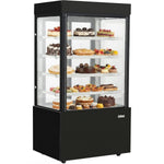 Cake counter 1000x740x1900mm 4 shelves LED Black - GN1000SMBLACK