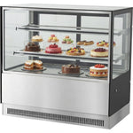 Cake counter 1200x730x1200mm 2 shelves Mirror front LED - GN1200RF2