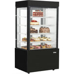 Cake counter 1200x740x1900mm 4 shelves LED Black - GN1200SMBLACK