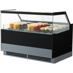 Serve over Deli counter Black front Straight glass front Width 1500mm - GN1500CK2BLACK