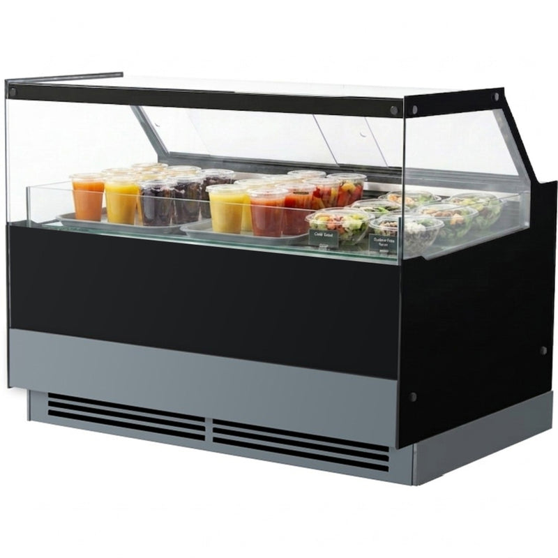 Serve over Deli counter Black front Straight glass front Width 1500mm - GN1500CK2BLACK