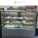 Cake counter 1500x730x1300mm 3 shelves Stainless steel base LED - GN1500RF3