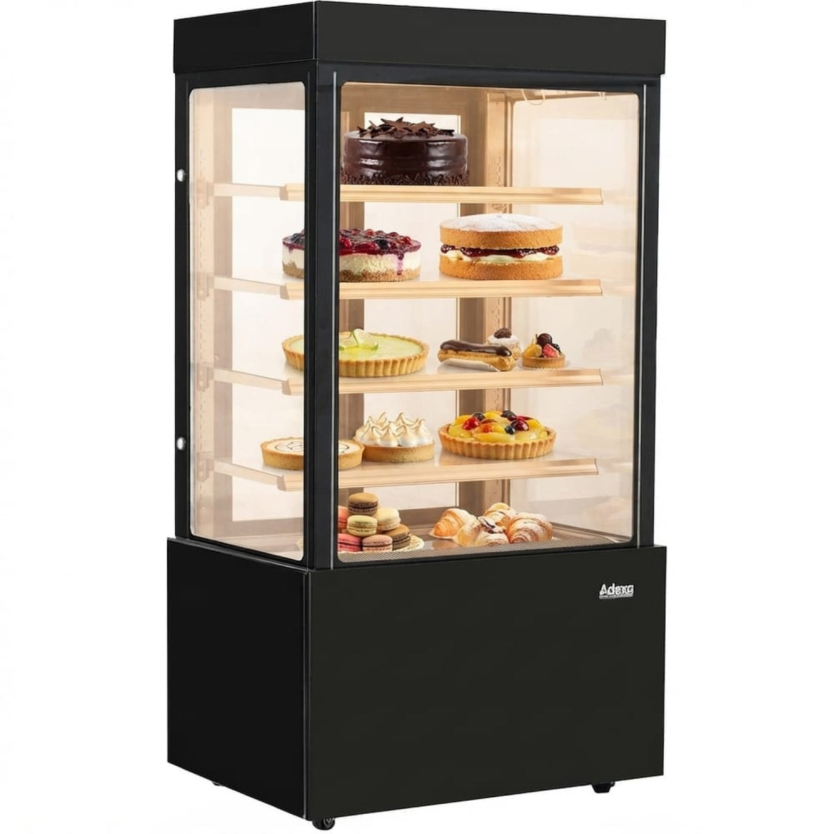 Cake counter 1500x740x1900mm 4 shelves LED Black - GN1500SMBLACK