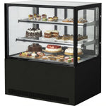 Cake counter Straight front 1800x730x1200mm 2 shelves Black base LED - GN1800R2BLACK