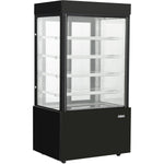 Cake Display Straight front 1800x740x1900mm 4 shelves Black - GN1800SMBLACK