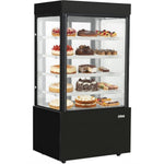 Cake Display Straight front 1800x740x1900mm 4 shelves Black - GN1800SMBLACK