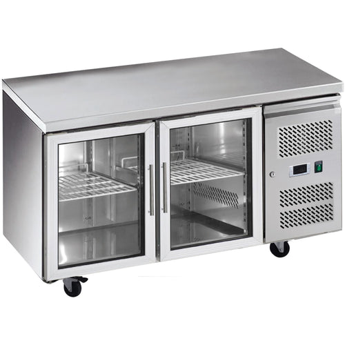 Commercial Refrigerated Counter 2 glass doors Depth 700mm - GN2100TNG