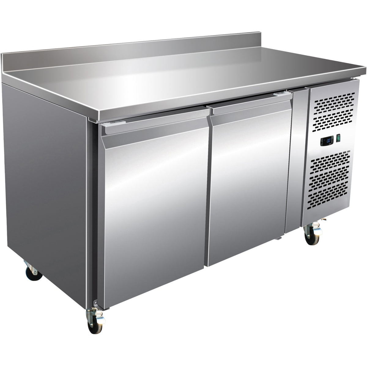 Commercial Refrigerated Counter with Upstand 2 doors Depth 700mm - RG22V