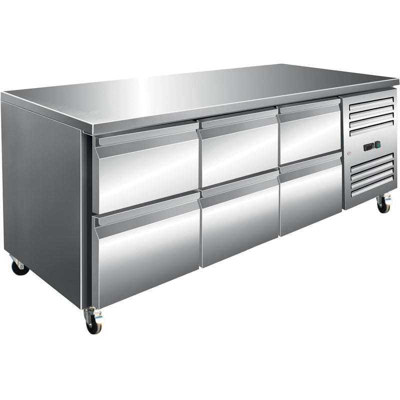 Commercial Refrigerated Counter 6 drawers Depth 700mm - THP3160TN