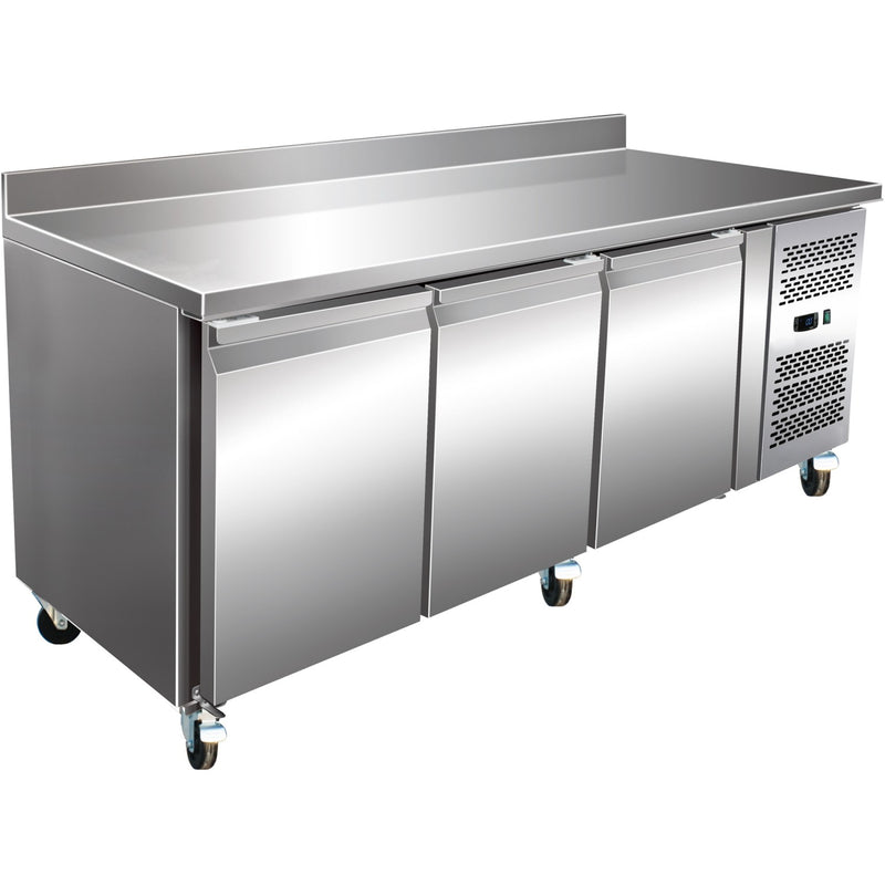 Professional Refrigerated Counter with Upstand 3 doors Depth 600mm - RS32V