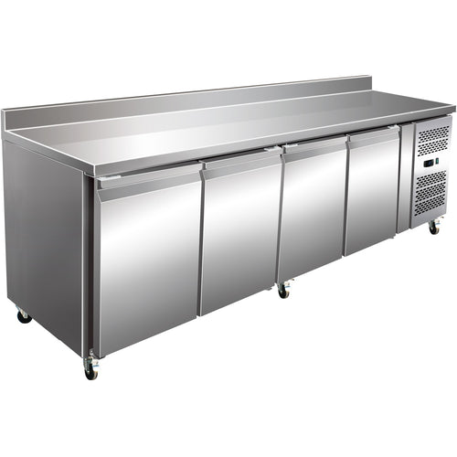 Commercial Refrigerated Counter with Upstand 4 doors Depth 600mm - RS42V